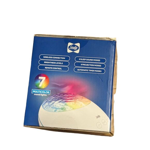 Sealy - Bluetooth Sleep Speaker and Projector - White Remote Timer Adjustable - Picture 4 of 6